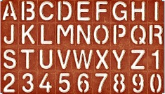Letters and Numbers Stencil